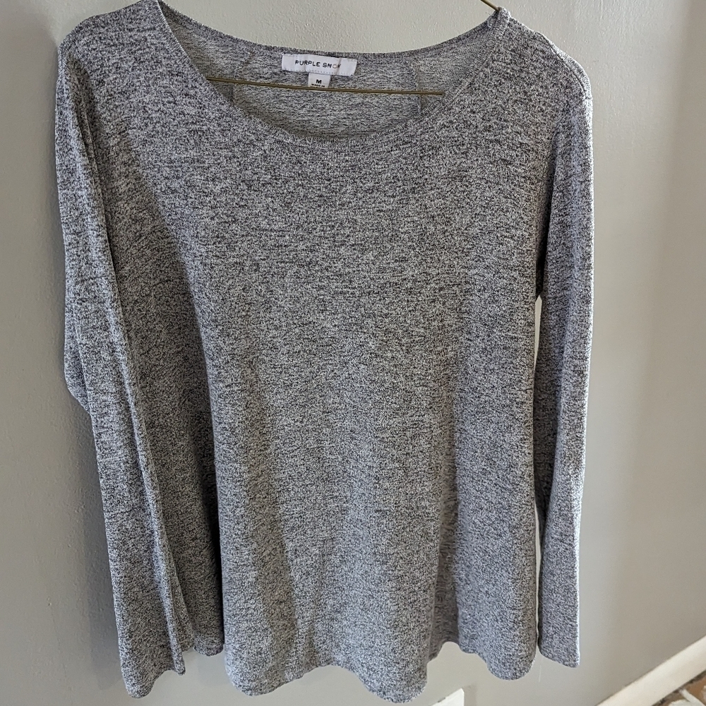 Purple Snow drapey long-sleeved shirt